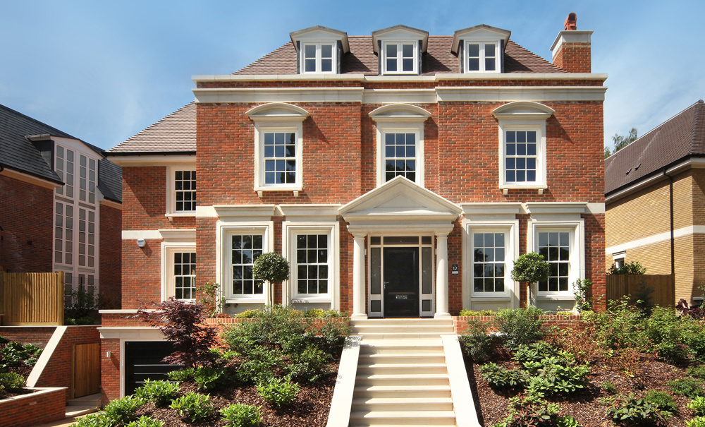 A luxury property in Esher, featuring many of Haddonstone's stunning architectural designs.