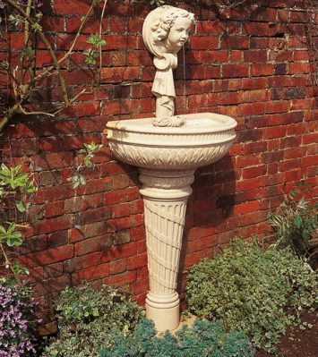 Haddonstone Wall Fountain with Pedestal