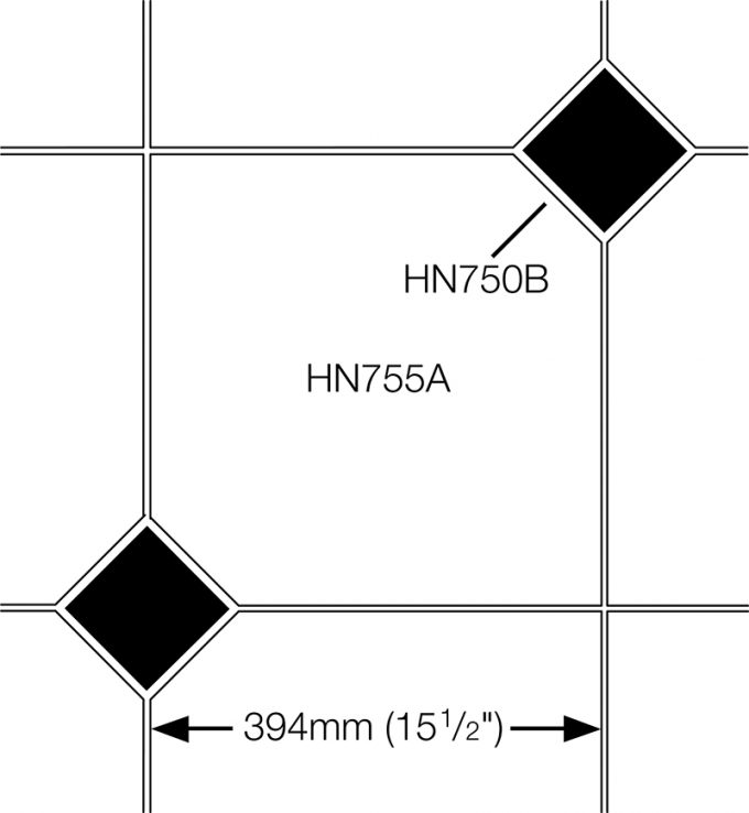 Orangery Floor Tile (2 corners) HN755A