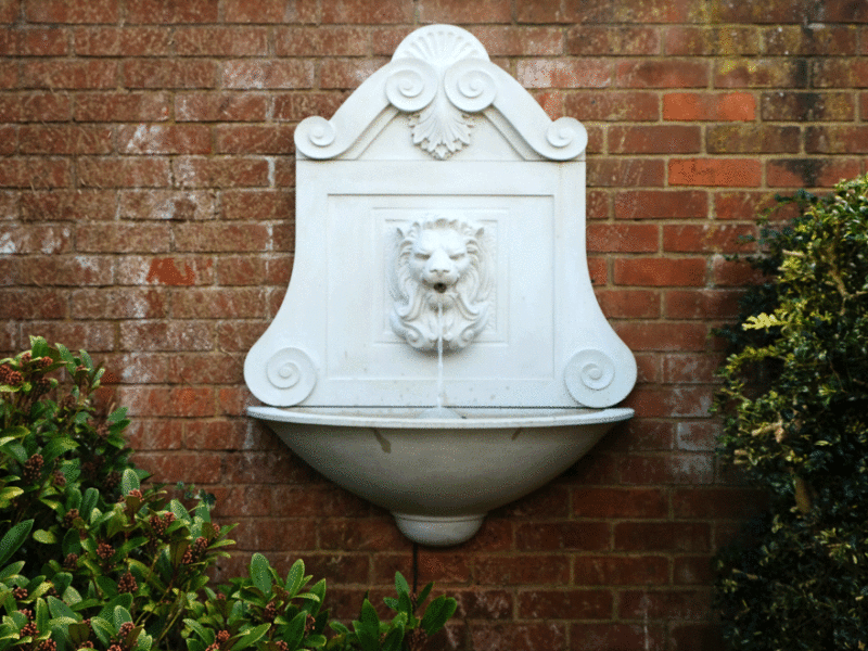 Lion Wall Bowl Fountain
